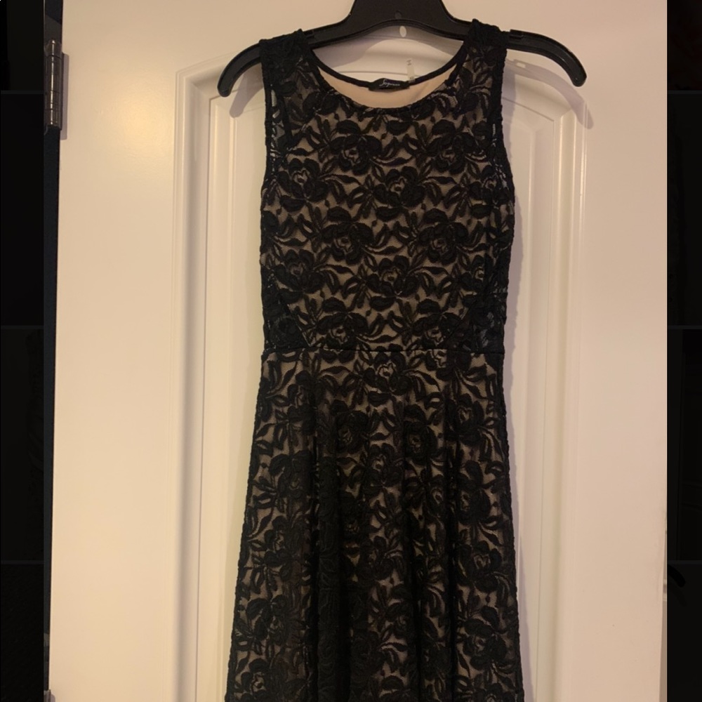 Black lace cocktail dress